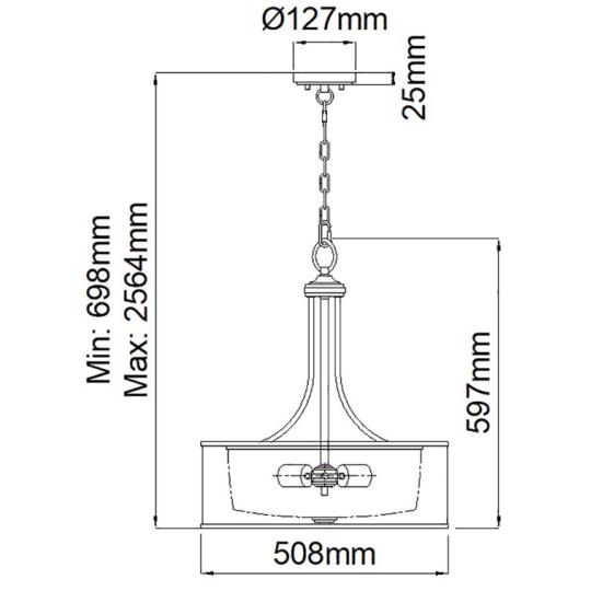 amerikai mediterran fuggesztek ebedlo etkezoasztal lampa vilagitas polgari elegans sotet bronz kor alaku szovet buras lampak meret.jpg
